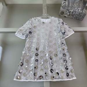 Nouvelle Robe d'été de Luxe Imprimée Asymétrique à une Épaule Longueur Genou en Polyester/Coton Lavable Anti-Plis pour Filles - Product Image 6