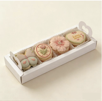 Boîte à macarons avec couvercle transparent blanc, 1 pièce, 2 pièces, 5 pièces, mini-boîtes cadeaux, conteneur pour chocolat, gâteau, pâtisserie, bonbons, emballage