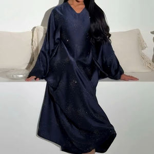 Vestido Abaya <span class=keywords><strong>Maxi</strong></span> con Mangas Murciélago de Corte Holgado y Diseño Personalizado para Mujeres Musulmanas, Moda Islámica Modesta de Dubái - Product Image 3