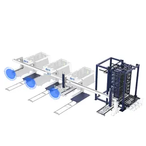 Robô de sistema de armazenamento totalmente automático suporta operação online com máquina de corte