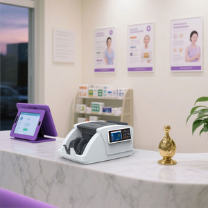 Compteur <span class=keywords><strong>de</strong></span> billets <span class=keywords><strong>de</strong></span> <span class=keywords><strong>banque</strong></span> <span class=keywords><strong>à</strong></span> chargement arrière <span class=keywords><strong>à</strong></span> double CIS, haute vitesse <span class=keywords><strong>de</strong></span> comptage, détection <span class=keywords><strong>de</strong></span> billets USD, qualité bancaire, écran tactile couleur TFT 3,5 pouces - Product Image 6