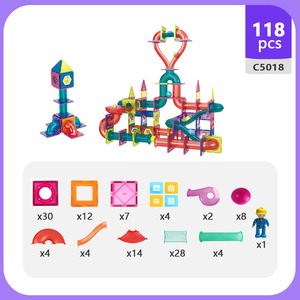 <strong>Custom</strong> Plastic Magnetic Building <strong>Blocks</strong> with Strong <strong>Magnet</strong> 7.5cm Construction Piece Educational Ball Pipe &amp; Window Toys - Product Image 5