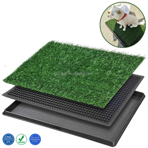 Tapis en herbe artificielle pour chien <span class=keywords><strong>de</strong></span> grande taille 35x22,6 pouces avec plateau, bac à litière pour chien lavable avec patch en herbe artificielle - Product Image 1