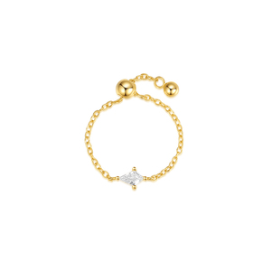 แหวนปรับขนาดได้ MINI RING KITE ZIRCON ทอง 18K เงิน 925 แฟชั่น แหวนขายดี - Product Image 1