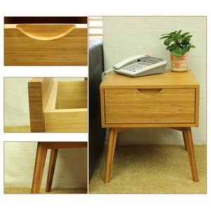 Home Furniture Two Drawers Chest <strong>Bamboo</strong> Cabinets <strong>Bedsides</strong> Night Stands <strong>Table</strong> with Drawer - Product Image 4