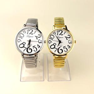 Nouvelle Arrivée <span class=keywords><strong>Montre</strong></span> à Quartz Décontractée pour Femmes - Grand Cadran avec Grands <span class=keywords><strong>Chiffres</strong></span>, Bracelet Élastique Extensible pour Femmes Âgées WW003 - Product Image 5