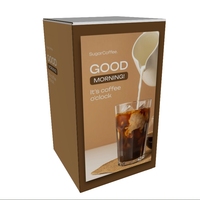 Boîte d'emballage pour tasse à café en carton ondulé avec logo personnalisé, finition mate, pliables, recyclables, avec spécifications de marquage à chaud