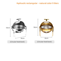 Luxuriöses Rundes Silber Chafing Dish Buffet-Set – Speisenwärmer für Hotels & Restaurants