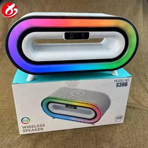 ลำโพงบลูทูธพร้อมวิทยุ TF Aux <span class=keywords><strong>นาฬิกา</strong></span><span class=keywords><strong>ปลุก</strong></span>ผ้า  ชาร์จไร้สายสำหรับงานปาร์ตี้กลางแจ้ง  ไฟ LED 15W  ระบบเสียงอัจฉริยะ  ขายส่ง - Product Image 2