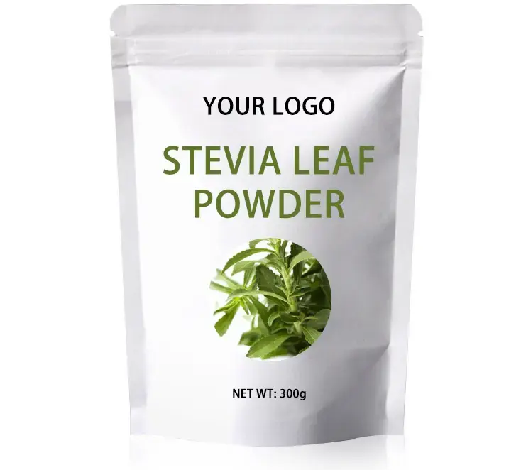 Offre Spéciale naturel poudre de feuille de Stevia édulcorant naturel céto sucre Stevia poudre moins de calories support impression d'étiquettes