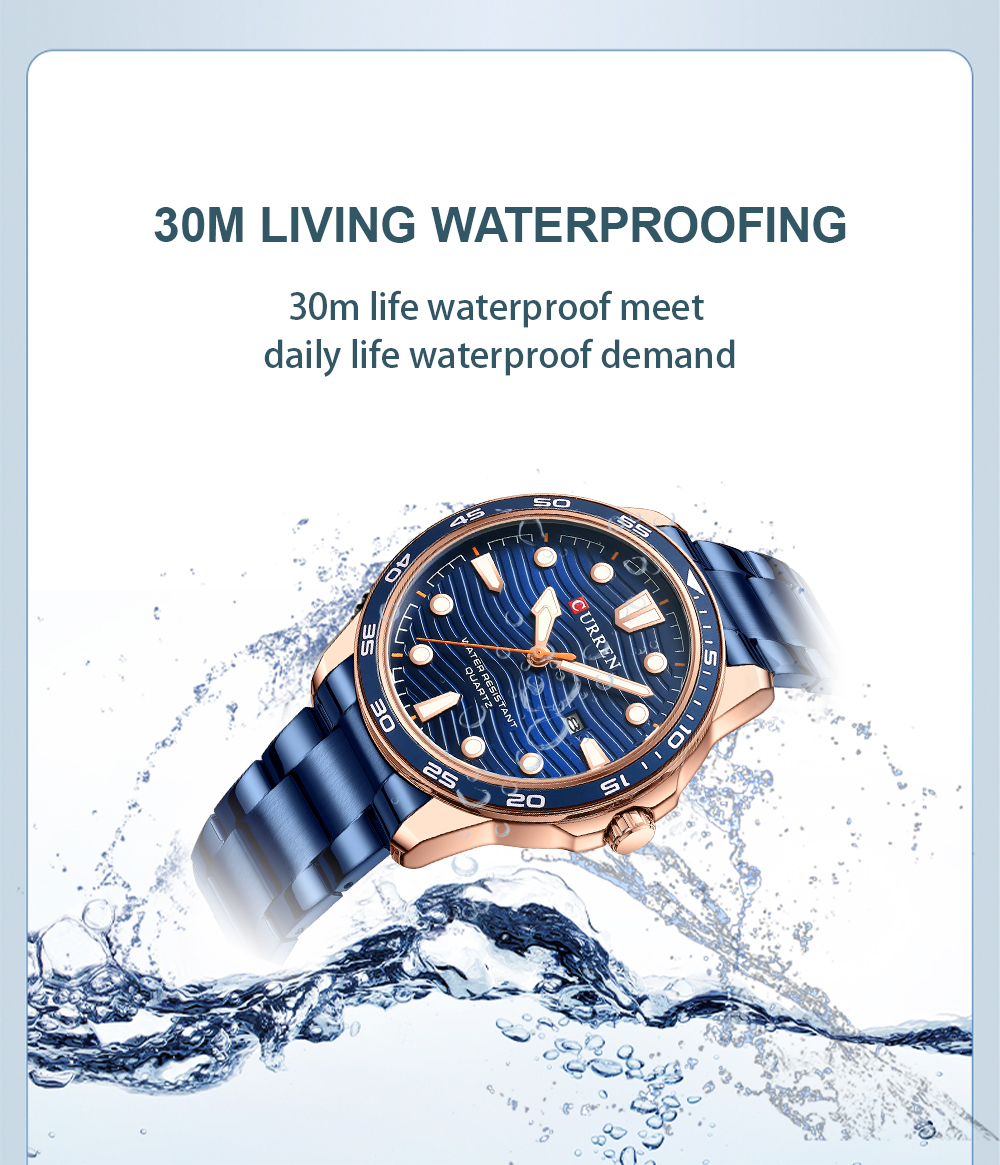 CURREN 8426 горячая распродажа мужские кварцевые часы на стальном браслете дизайн; Простая и подходит для повседневного ношения спортивные мужские часы с календарем водонепроницаемые relogio masculino