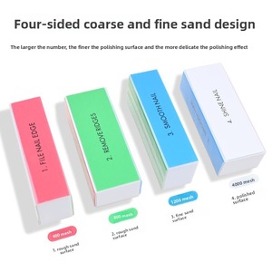 Lima de Uñas Rectangular de EVA para Manicura y Pedicura, 4 Lados, Grano 180, Bloque Pulidor de Uñas para Salón - Product Image 3