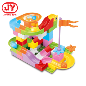 2020 marble race's maze balls Duploed funnel construction blocks toys for toddlers - Product Image 1