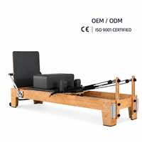 Professionelle Tragbare Verstellbare Langlebige Eichenholz Pilates Reformer Tower Maschine für Heimfitness-Studio und Fitnesstraining