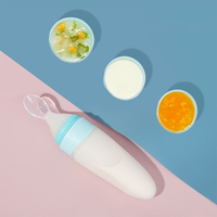 Cuillère et biberon en silicone souple pour l'alimentation des bébés Cuillère et biberon en silicone souple pour l'entraînement des enfants