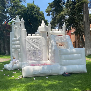 Château gonflable blanc à bas prix <span class=keywords><strong>avec</strong></span> toboggan, château gonflable combiné <span class=keywords><strong>avec</strong></span> <span class=keywords><strong>piscine</strong></span> pour <span class=keywords><strong>location</strong></span> de fête - Product Image 2
