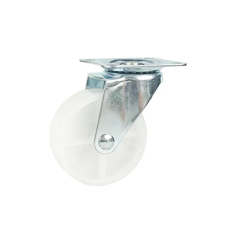 Guangdong Casters Screw White PP Plastic Threaded Stem Furniture 1 In 3 inch Light Duty roda white Caster Wheel pin