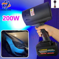 Lampe torche UV portable rechargeable haute puissance 80W-200W 365nm, nouvelle version améliorée, détecteur de peinture automobile, lampe UV
