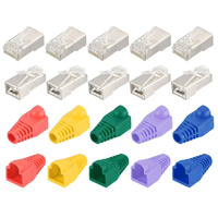 Ethernet PVC Gummi Farbige RJ45-Steckerabdeckung Kabel RJ45 Modularstecker Zugentlastungshülsen für Cat5e Cat6