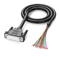 Cable JSIS-8234 OEM/ODM de 1.8M, RS485 DB25 Hembra, Blindado, con Cubierta de PVC, Conductor de Cobre Estañado, Cable Único para Computadora