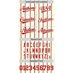 Personalized Pinstripe Baseball Jersey Custom Name Number Unisex Adult Breathable Sublimated Team Uniform Shirt - Product Image 5