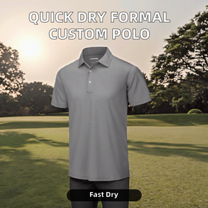 Camisa de Manga Corta para Hombre, de Secado Rápido, Transpirable, Lisa, con Botones, 100% Algodón, Formal, Personalizable, para Golf y Deportes - Product Image 2