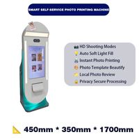 Máquina de Impresión de Fotos de Retrato para Selfies, Construcción Metálica, Soporte en Inglés, Dispositivo Automático de Impresión de Fotos para Compras
