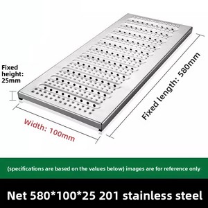 Penutup Saluran Pembuangan Lantai Dapur Komersial, Kisi-kisi Stainless Steel Persegi Panjang Anti Selip Anti Tikus untuk Penggunaan Hotel - Product Image 2
