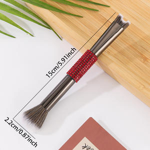 Pinceau double <span class=keywords><strong>tête</strong></span> en U 2-en-1 pour le blush et le contour du nez, idéal pour le contouring, le blending, l'application de crème illuminatrice, de blush, de poudre fixante et de correcteur - Product Image 6