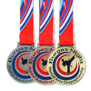 Médailles de karaté personnalisées par le fabricant <span class=keywords><strong>2023</strong></span>, médaille en alliage de zinc 3D, médaille en métal doré, médailles de jiu-jitsu, judo, kung-fu, <span class=keywords><strong>boxe</strong></span>, taekwondo - Product Image 2