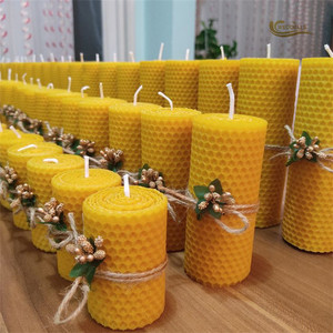 Weddells <span class=keywords><strong>siete</strong></span> colores enrollados a mano 4-7 horas tiempo <span class=keywords><strong>de</strong></span> combustión 8 pulgadas velas <span class=keywords><strong>de</strong></span> cera <span class=keywords><strong>de</strong></span> abejas - Product Image 4