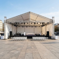 Structure carrée portable en alliage d'aluminium robuste à double couche avec installation rapide pour scène d'événements extérieurs, concerts et expositions