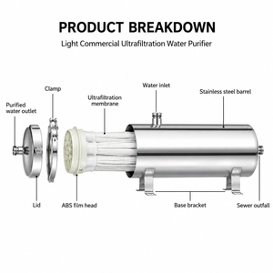 Système d'ultrafiltration 1000LPH 1000 litres par heure <span class=keywords><strong>pour</strong></span> petit restaurant, cuisine commerciale, filtre à eau UF - Product Image 5