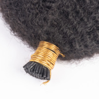 Cheveux humains afro crépus bouclés 4b4c I Tip Microlinks Cheveux humains vierges Extensions de cheveux I Tip