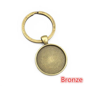 INTODIY Sieraden Accessoires 20/25/30mm Binnendiameter 9-Kleurige Sleutelhanger+Tijdstenen Basis Sleutelhangerhanger Lege Basis - Product Image 6