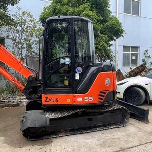 Used Hitachi ZX55 Crawler Excavator 2022 <b>Model</b> 5.5 Ton with 0.15m Bucket Motor Gear <b>Engine</b> Gearbox Pump & Original Spare Parts - Product Image 1