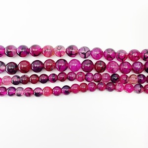 ลูกปัดหินอาเกตลายมังกรสีชมพูธรรมชาติทรงกลมขนาด 6 มม. สำหรับทำเครื่องประดับ ขายส่ง อุปกรณ์ DIY - Product Image 4