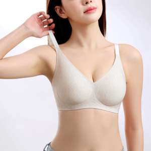 Lencería Femenina Modal Delgada Premium Sin Químicos, Antibacteriana, Transpirable, de Verano, Uso Diario, Una Pieza, Push-Up, Copa 3/4, Sin Varillas - Product Image 4