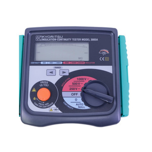Testeur de continuité d'isolation Kyoritsu modèle 3005A 500V, mesureur de résistance électrique avec fils et étui - Product Image 2
