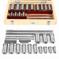 Jeu de broches à rainurer 22 pièces avec douilles et calibres pour outils industriels