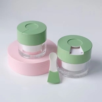 Pot de crème de luxe personnalisé de 30g 50g avec cuillère boîtes en plastique PS pour crème solaire crème pour la peau lotion crème pour les yeux emballage cosmétique