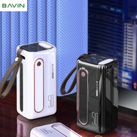 BAVIN Prix de gros d'usine Logo personnalisé Charge rapide portable Grande capacité 50000mah Power Bank avec lampe torche LED PC066