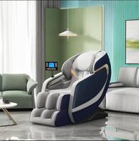 Fauteuil inclinable moderne de luxe en cuir Shiatsu zéro gravité avec pression d'air pour le massage du cou et des pieds