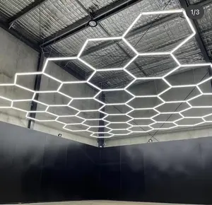 Luz de led hexagonal para carro, acessórios de carro, 4.8m * 2.4m, iluminação para garagem, favo de mel, luz de led