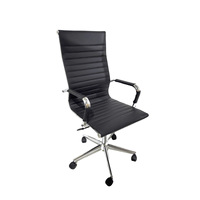 Chaise de bureau informatique confortable pour longues sessions, siège ergonomique de direction, fonction inclinable pour le gaming, dossier haut en cuir, roulettes