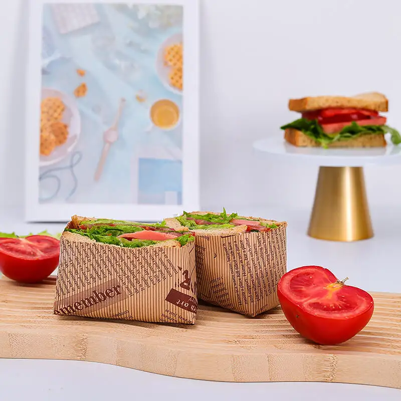 Fodere Burger Wrapper Packaging per produttori di carta da imballaggio per alimenti Cheeseburger