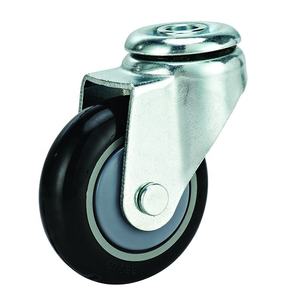 ล้อรถเข็นช้อปปิ้งแบบหมุนได้ ขนาด 5 นิ้ว สีน้ำเงิน ชุบสังกะสีเคลือบ PU/TPR/TPU/PVC ขายดีเดือนสิงหาคม - Product Image 1