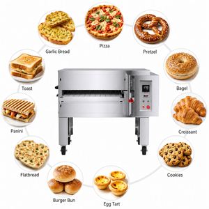 Four à convoyeur durable pour quiches, pizzas, <span class=keywords><strong>burrata</strong></span> et pomodorini, machine à pâtisserie pour tourtes nigérianes à <span class=keywords><strong>la</strong></span> viande pour boulangerie - Product Image 6