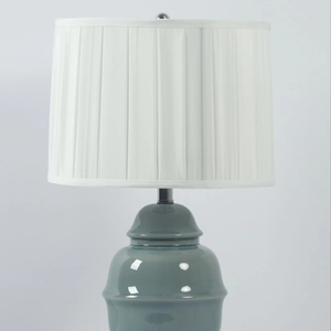Green Plug in Led Table <b>Lamp</b> Modern Table <b>Lamp</b> Ceramic Table <b>Lamp</b> Green Table <b>Lamp</b> Fabric Table <b>Lamp</b> Shade for Bedroom - Product Image 1