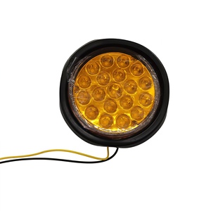 Piezas de Sistema de Iluminación para Camiones de Alta Calidad, Luz Trasera Universal LED Redonda de 4 Pulgadas, Roja, Amarilla y Blanca, para Remolques de Camiones - Product Image 4